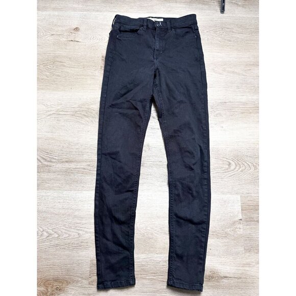 Topshop Jamie Skinny High Rise Black Denim Jeans 28 32 - Picture 1 of 13